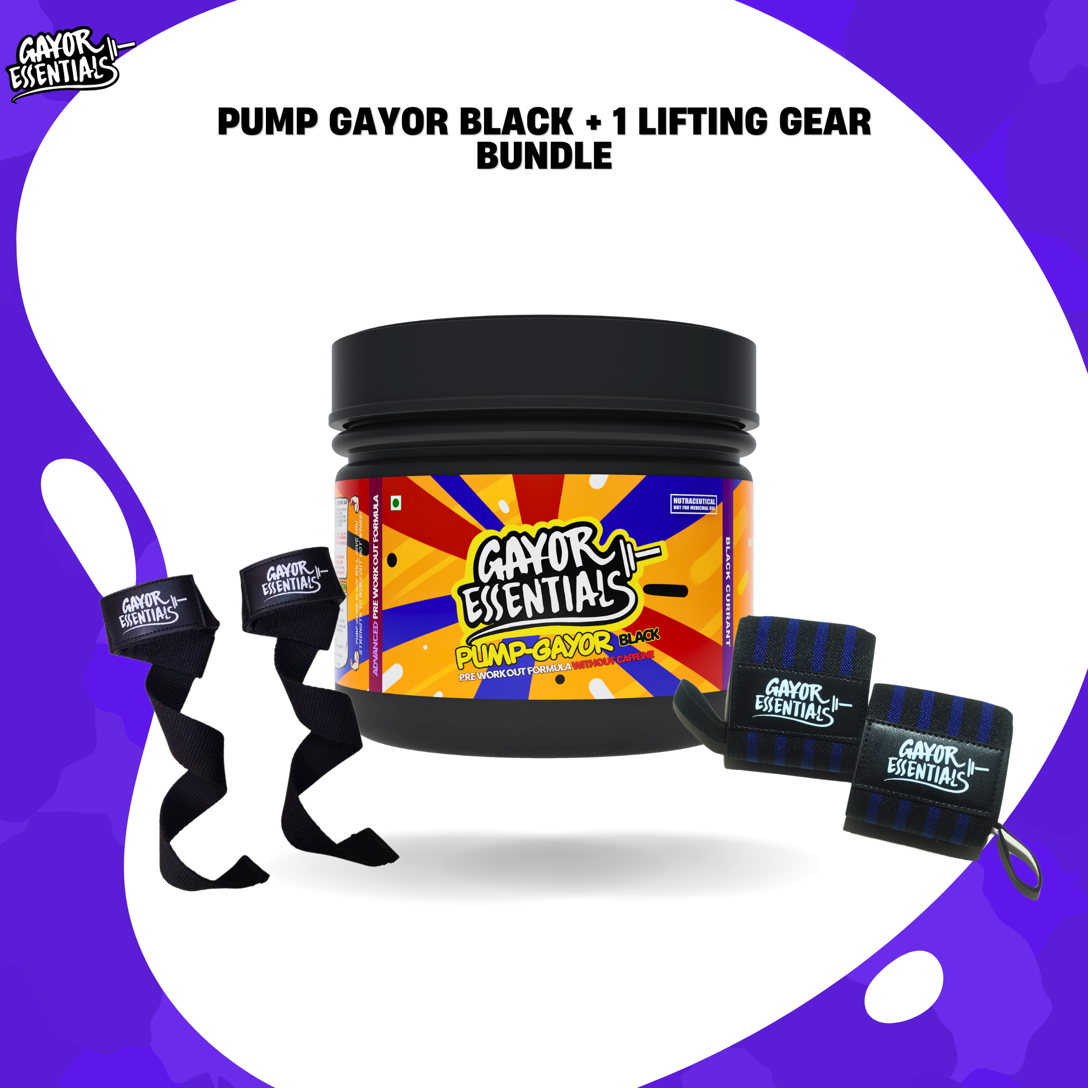Pump Gayor Black (without caffeine) + Lifting Gear Bundle
