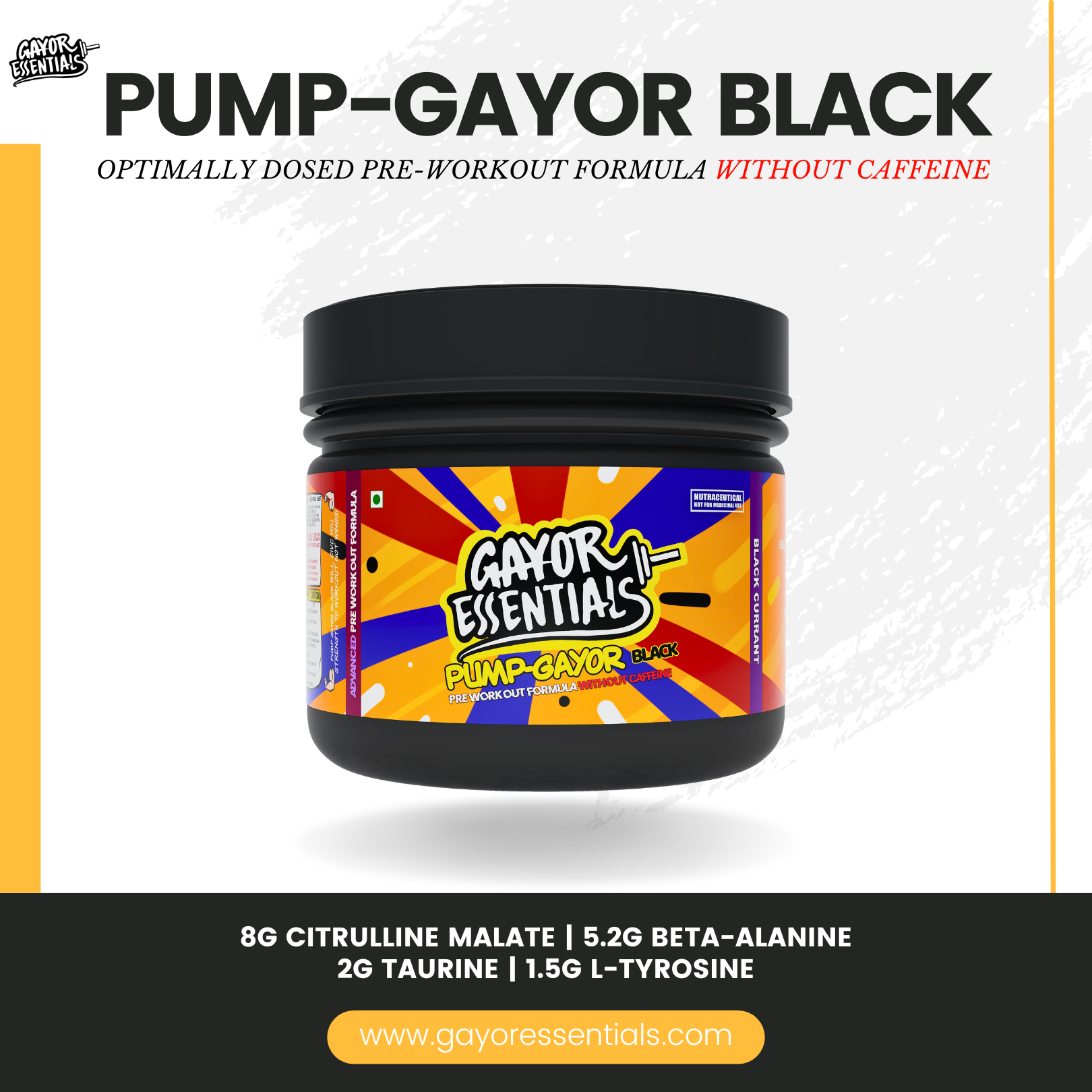 Pre Gayor Black + Pump Gayor Black 572g