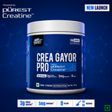 Crea Gayor Pro Powered by Pürest Creatine™ | 99.99% Creatine Monohydrate with 5mg BioPerine® | Third-Party Tested | Ultra-Low DCD, DHT & Creatinine