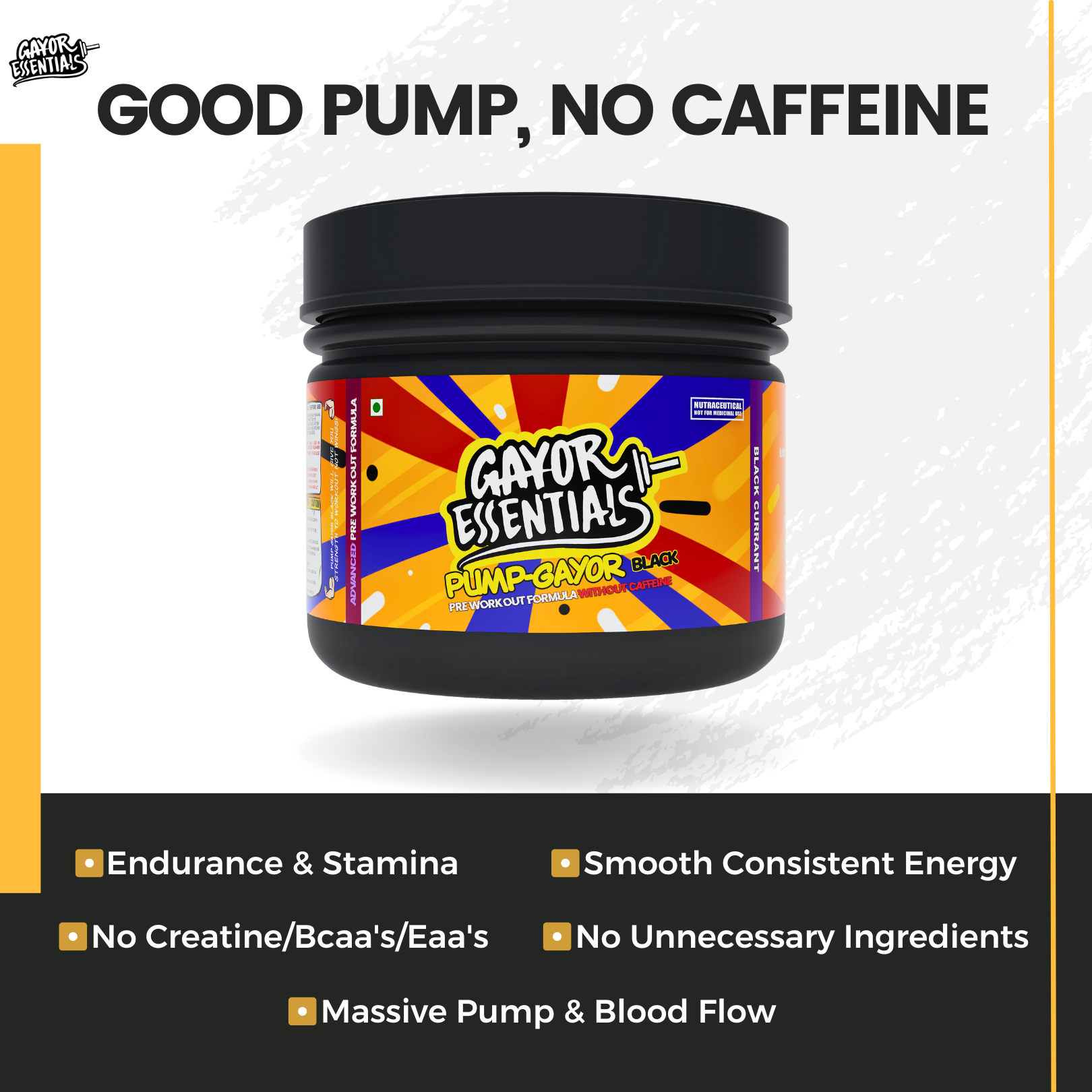 2 x Pump Gayor Black (without caffeine) + Lifting Gear Bundle