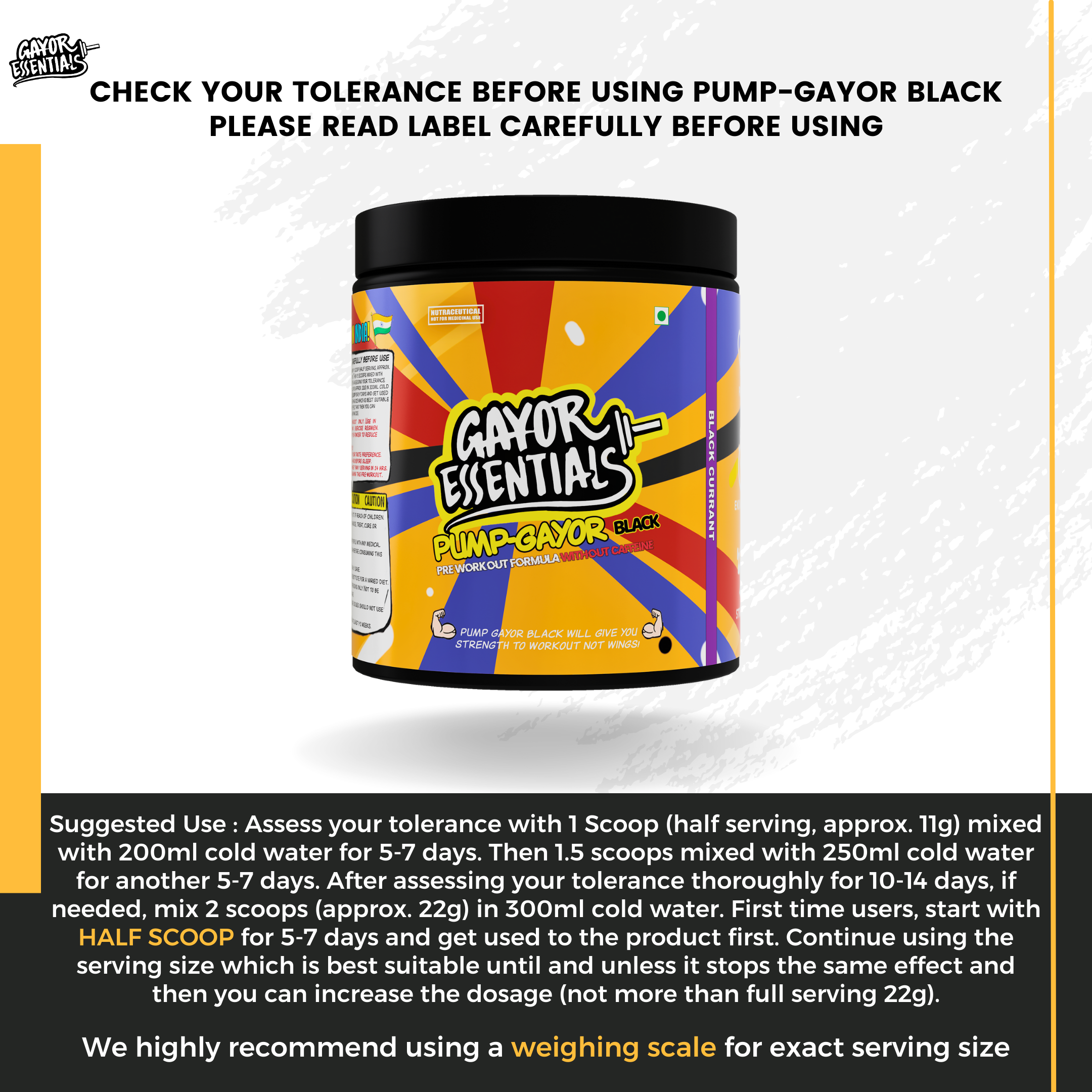 Pump-Gayor Black Small Pack (without caffeine)
