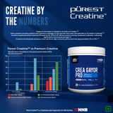 Crea Gayor Pro Powered by Pürest Creatine™ | 99.99% Creatine Monohydrate with 5mg BioPerine® | Third-Party Tested | Ultra-Low DCD, DHT & Creatinine