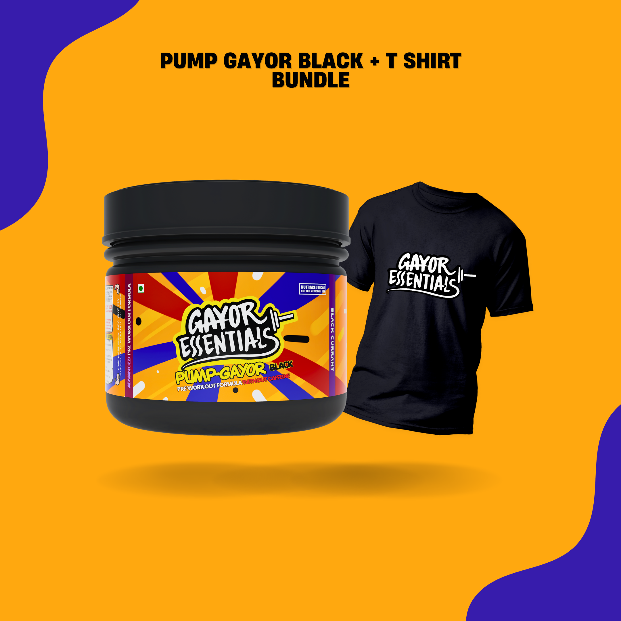 Pump Gayor Black (without caffeine) + T Shirt Bundle