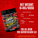 Pre Gayor Black 3.0 (Optimally Dosed Advanced Pre Workout Formula with 5 Patented Ingredients)