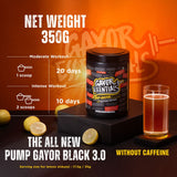 Pump Gayor Black 3.0 (Without Caffeine Optimally Dosed Advanced Pre Workout Formula with 5 Patented Ingredients)