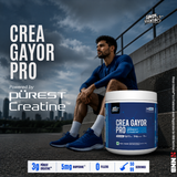 Crea Gayor Pro Powered by Pürest Creatine™ | 99.99% Creatine Monohydrate with 5mg BioPerine® | Third-Party Tested | Ultra-Low DCD, DHT & Creatinine