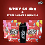4kgs Whey 69 STEEL SHAKER BUNDLE